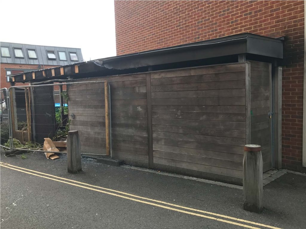 Radian Housing – Lumpy Lane, Southampton – Bin Store Fire Damage